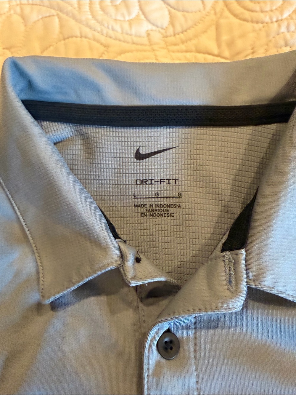 Nike Mens Dri-FIT Football Golf Performance Polo Shirt Gray Size Large L - Picture 3 of 8
